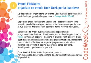 Come partecipare a Code Week - Guida per insegnanti