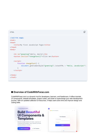 CodeWithFaraz: Your Ultimate E-Book Guide | PDF
