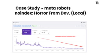 Case Study ~ meta robots
noindex: Horror From Dev. (Local)
 