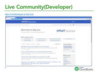 Live Community(Developer)
https://intuitdeveloper.lc.intuit.com
54
 