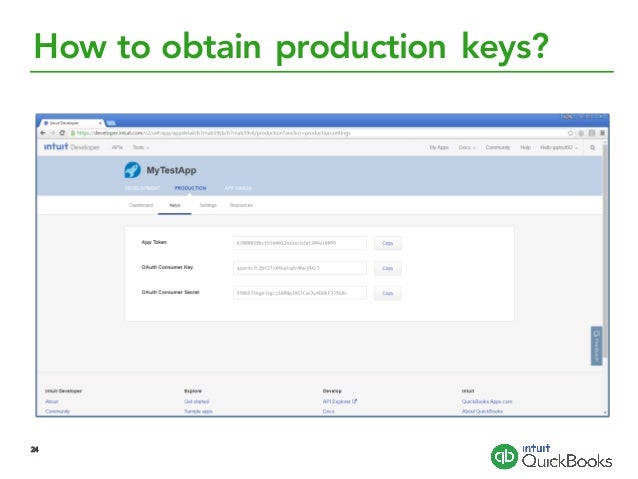 deep dive on the quickbooks online api and intuit developer platform production keys