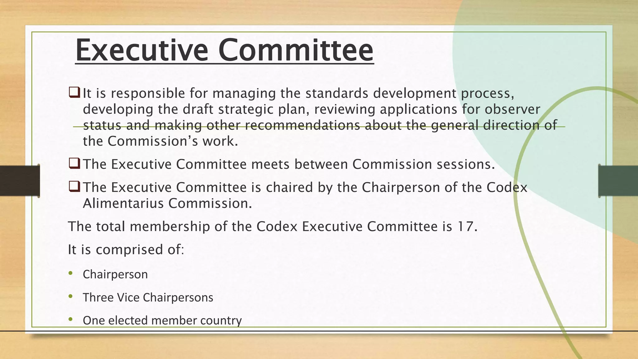 Codex Committee The Codex Alimentarius.pptx