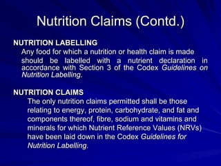 Codex Labelling Codex & Functional Foods | PDF