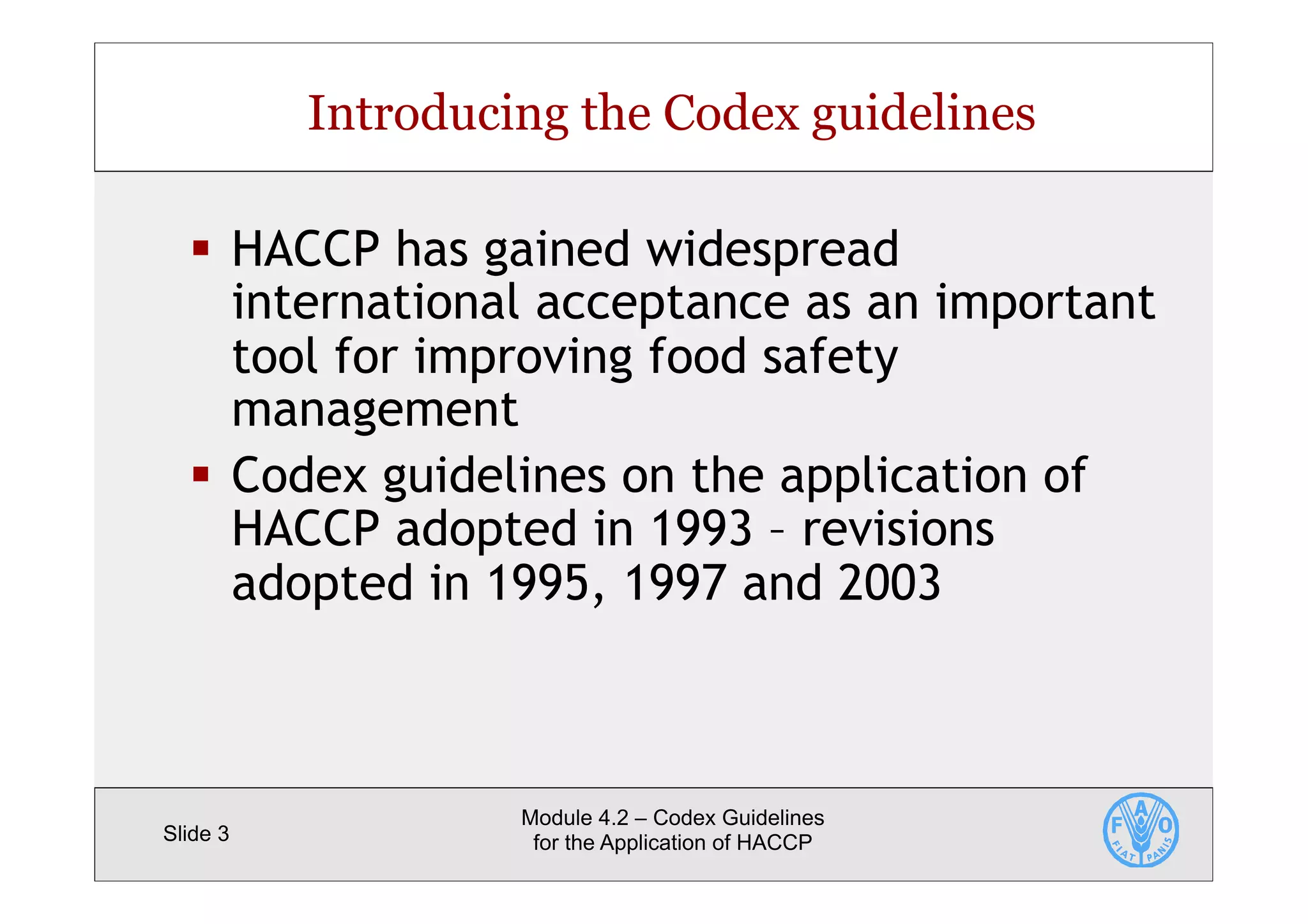 CODEX Guidelines for the Application of HACCP | PDF | Science
