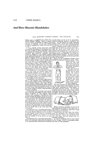 160 CODEX MAGICA
And More Masonic Handshakes
 