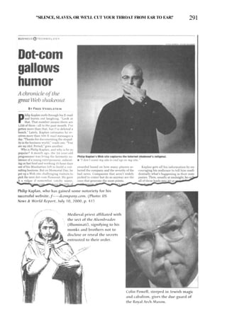 "SILENCE, SLAVES, OR WE'LL CUT YOUR THROAT FROM EAR TO EAR!' 291
 