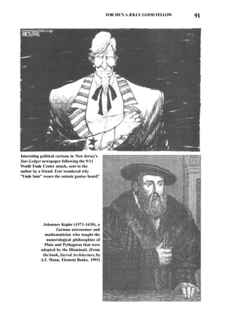 FOR HE'S A JOLLY GOOD FELLOW 91
Interesting political cartoon in New Jersey's
Star-Ledger newspaper following the 9/11
World Trade Center attack, sent to the
author by a friend. Ever wondered why
"Uncle Sam" wears the satanic goatee beard?
Johannes Kepler (1571-1630), a
German astronomer and
mathematician who taught the
numerological philosophies of
Plato and Pythagoras that were
adopted by the Illuminati. (From
the book, Sacred Architecture, by
A.T. Mann, Element Books, 1993)
 