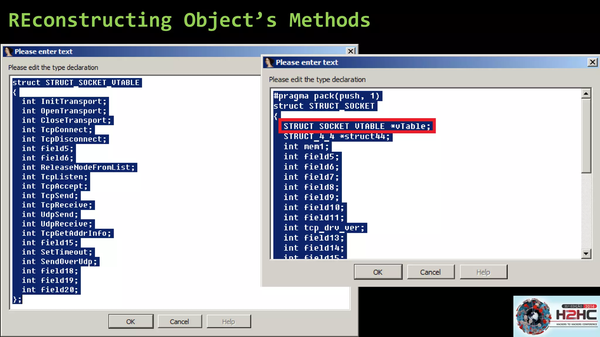 REconstructingObject’s Methods  
