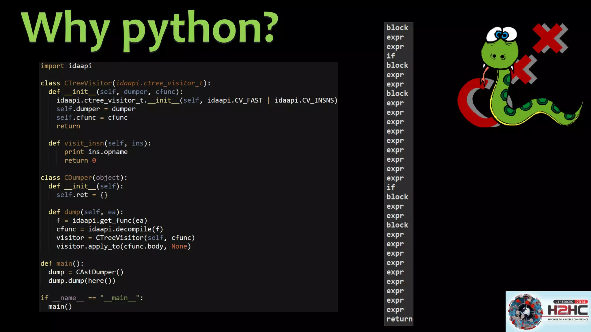 Why python?  
