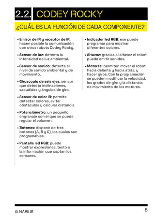 CODEY-ROCKY_ES manual en español del robot | PDF