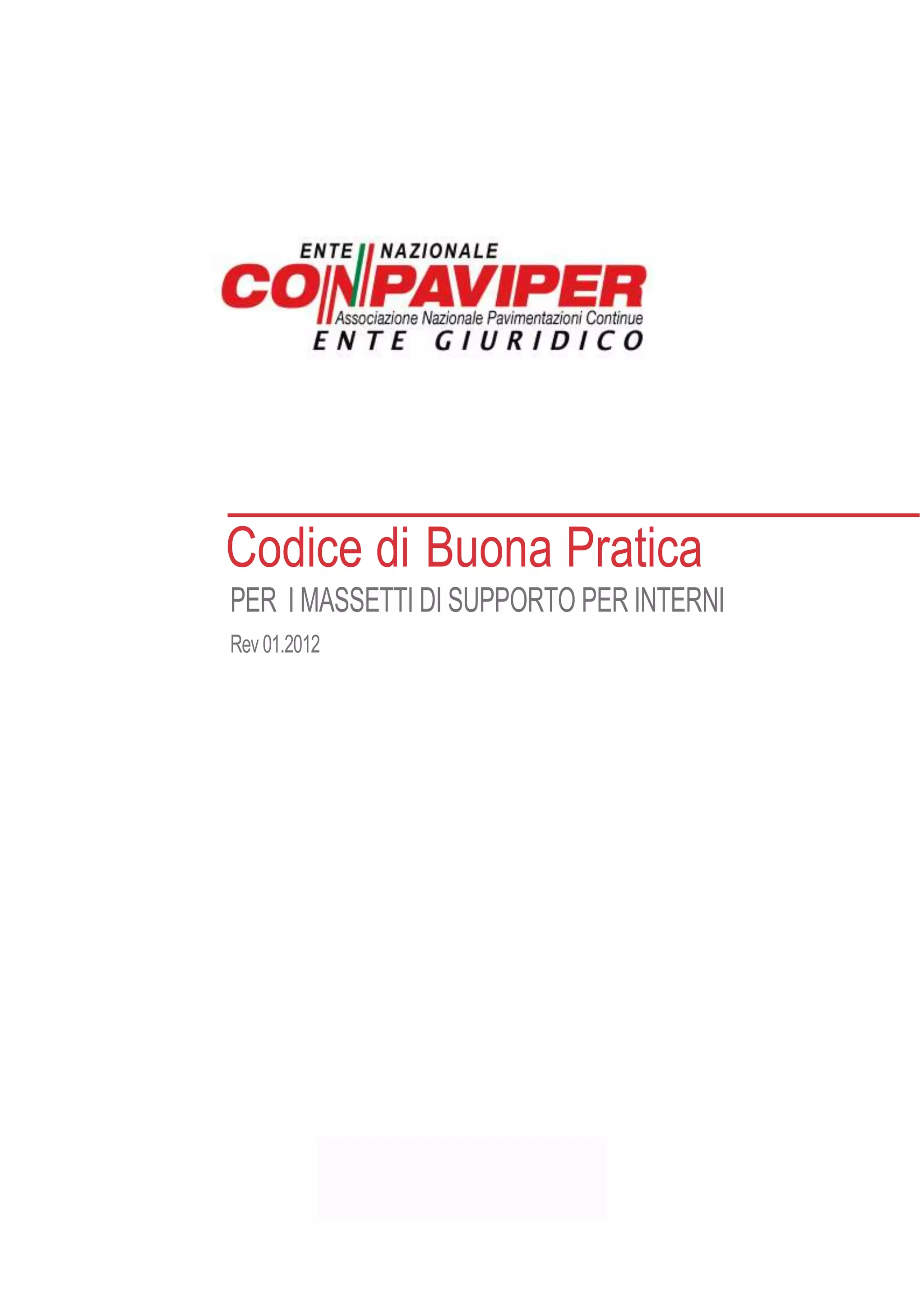 Codice di buona pratica massetti | PDF