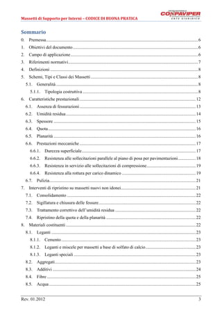 Codice di buona pratica massetti | PDF
