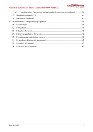 Codice di buona pratica massetti | PDF