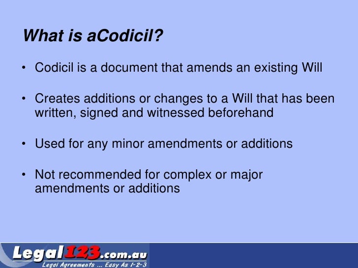 Codicil FAQs