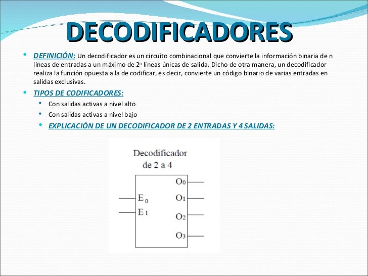 Codificadoresy decodificadores