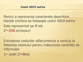 Codul Ascii A Codificarea şi decodificarea mesajelor în sistemele de transmisie a ...