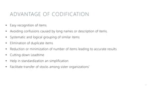 Codification and standardization of items | PPTX | Business | Business ...