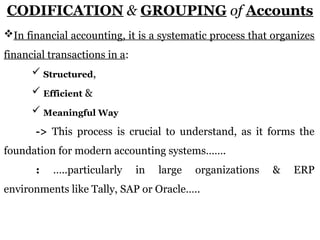 CODIFICATION and GROUPING of Accounts in Financial Accounting | PPTX
