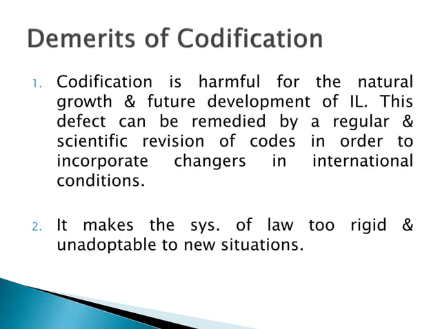 Codification of International Law