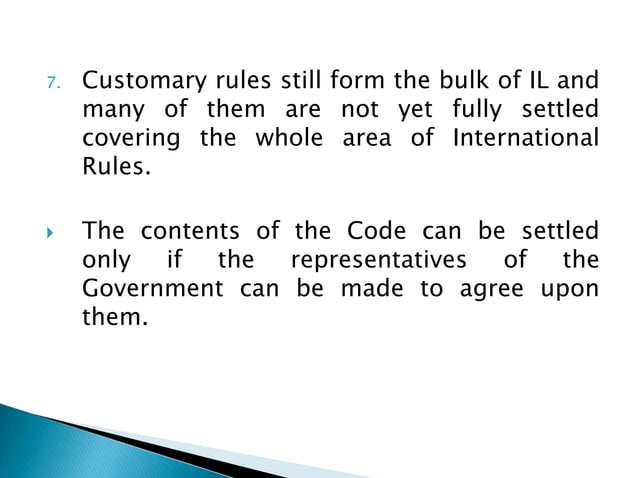Codification of International Law