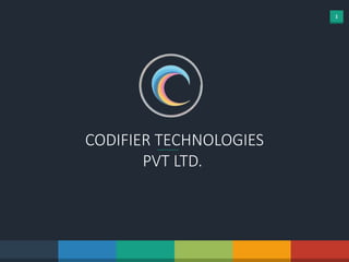 1
CODIFIER TECHNOLOGIES
PVT LTD.
 