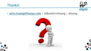 Thanks!
• alvin.huang@fireeye.com | @RealAlvinHuang | ahuang
 
