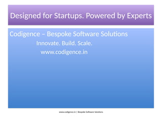 Codigence Technologies Pitch Deck | Innovative Software Solutions | PPTX