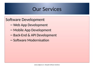 Codigence Technologies Pitch Deck | Innovative Software Solutions | PPTX
