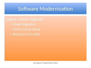 Codigence Technologies Pitch Deck | Innovative Software Solutions | PPTX