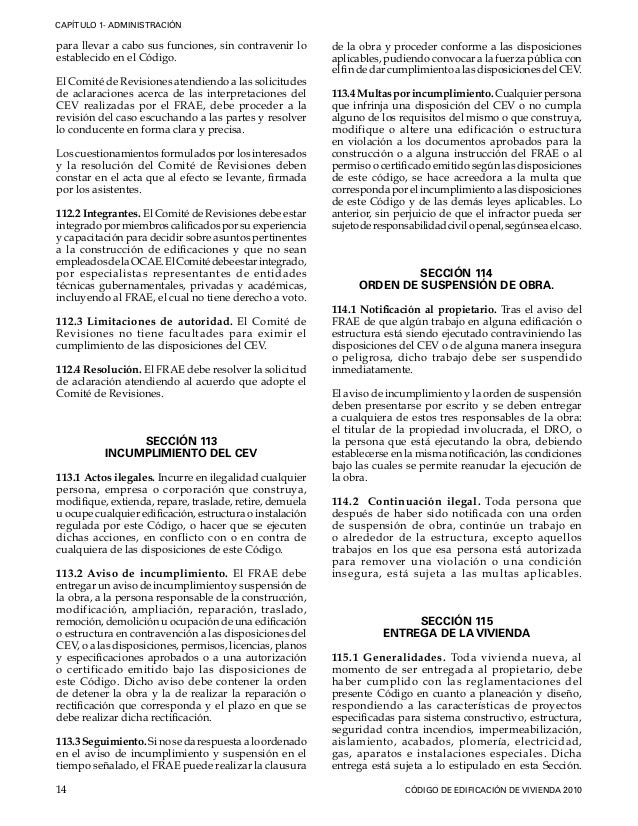 Codigio de edificacion para vivienda Codigio de edificacion para vivienda