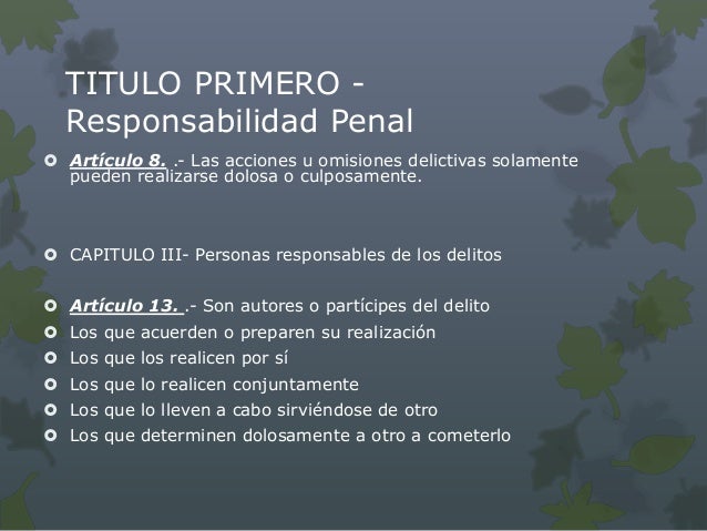 Artigo 13 codigo penal