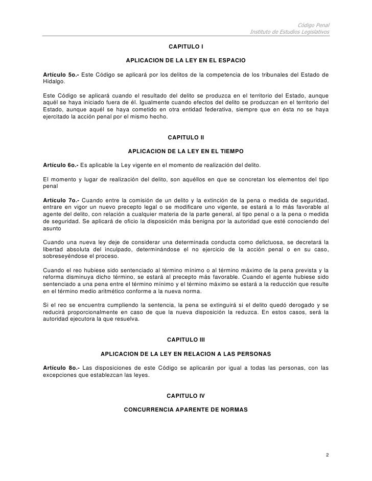 Codigo penalparaelestadodehidalgo