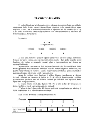 Codigo binario | PDF