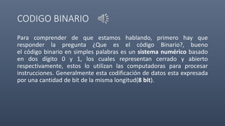 Codigo binario a texto | PPTX