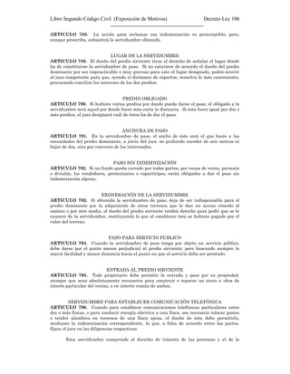 Libro Segundo Código Civil (Exposición de Motivos) Decreto Ley 106
 