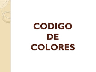 CODIGO
  DE
COLORES
 