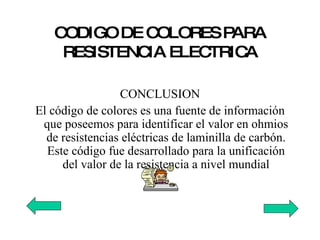 Codigo de Colores de Resistencias Electricas