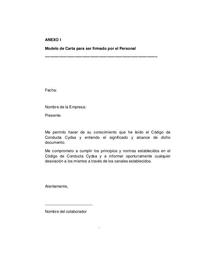 Codigo de conducta cydsa