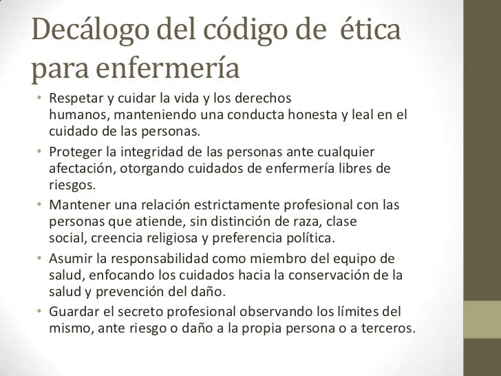 Codigo De Etica De Enfermeria Peruana Pdf - Descargar Manual