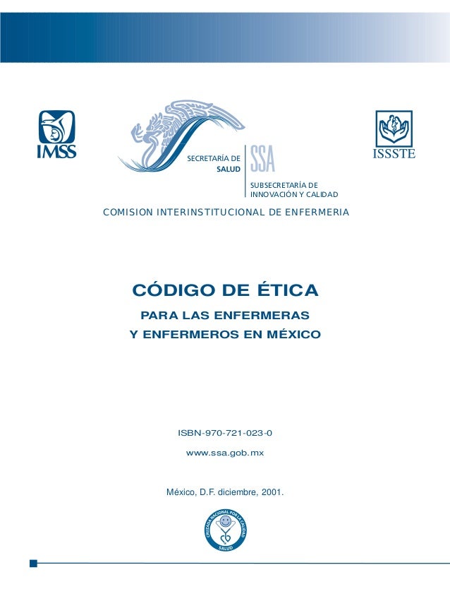 Codigo de etica para enfermeras y enfermeros de mexico
