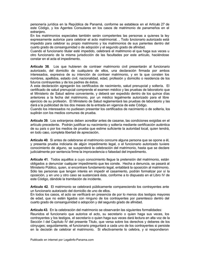 Codigo de La Familia de Panamá