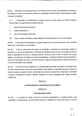 Código de obras e edificações - Palmeira dos Indios