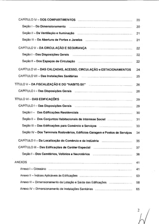 Código de obras e edificações - Palmeira dos Indios