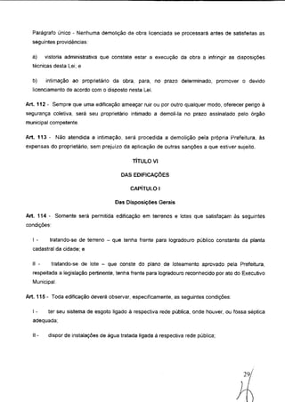 Código de obras e edificações - Palmeira dos Indios