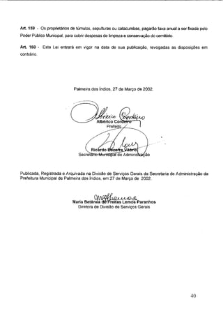 Código de obras e edificações - Palmeira dos Indios