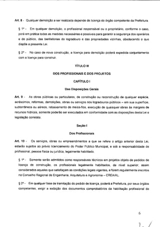 Código de obras e edificações - Palmeira dos Indios