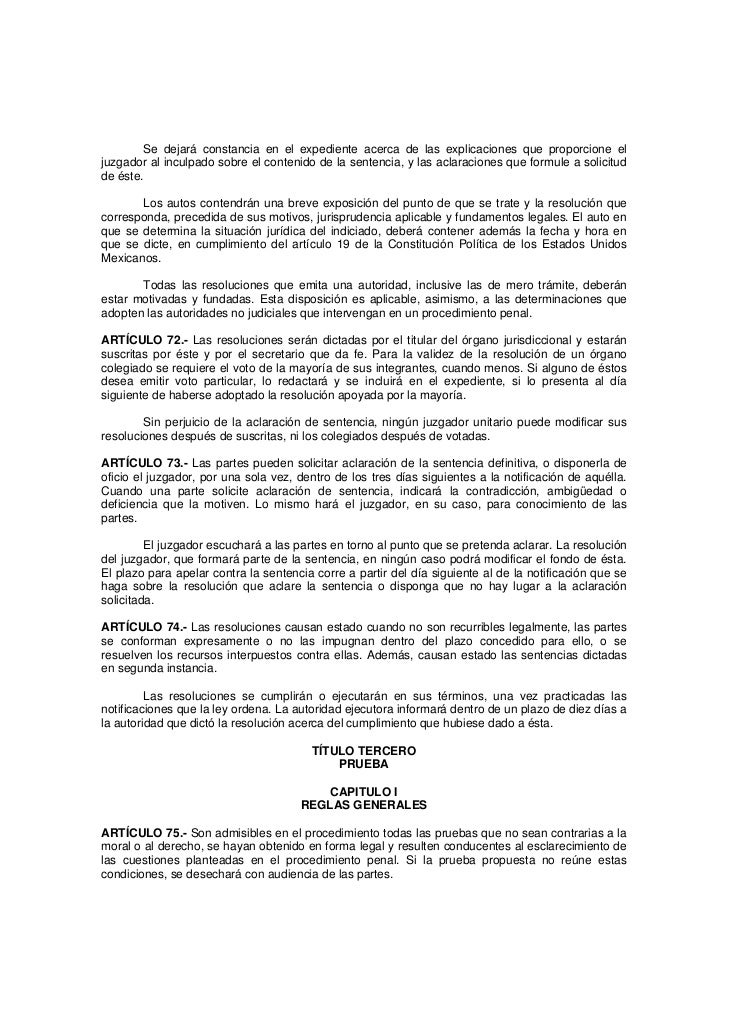 Codigo de procedimientos penales