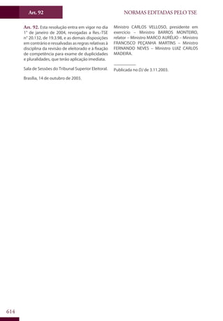 Codigo eleitoral 2012