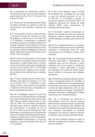 Codigo eleitoral 2012