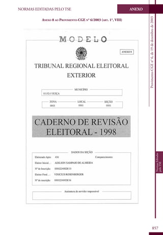 Codigo eleitoral 2012